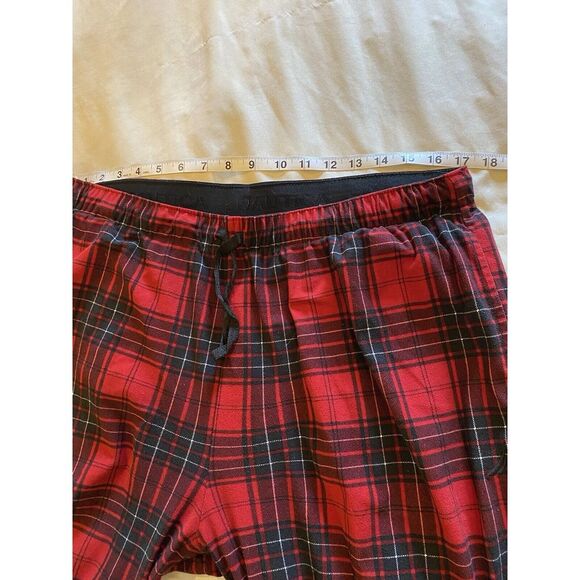 NAUTICA Men's Pajama Pants Sleepwear Soft Flannel XL-Black/Red Plaid EUC - Picture 5 of 9